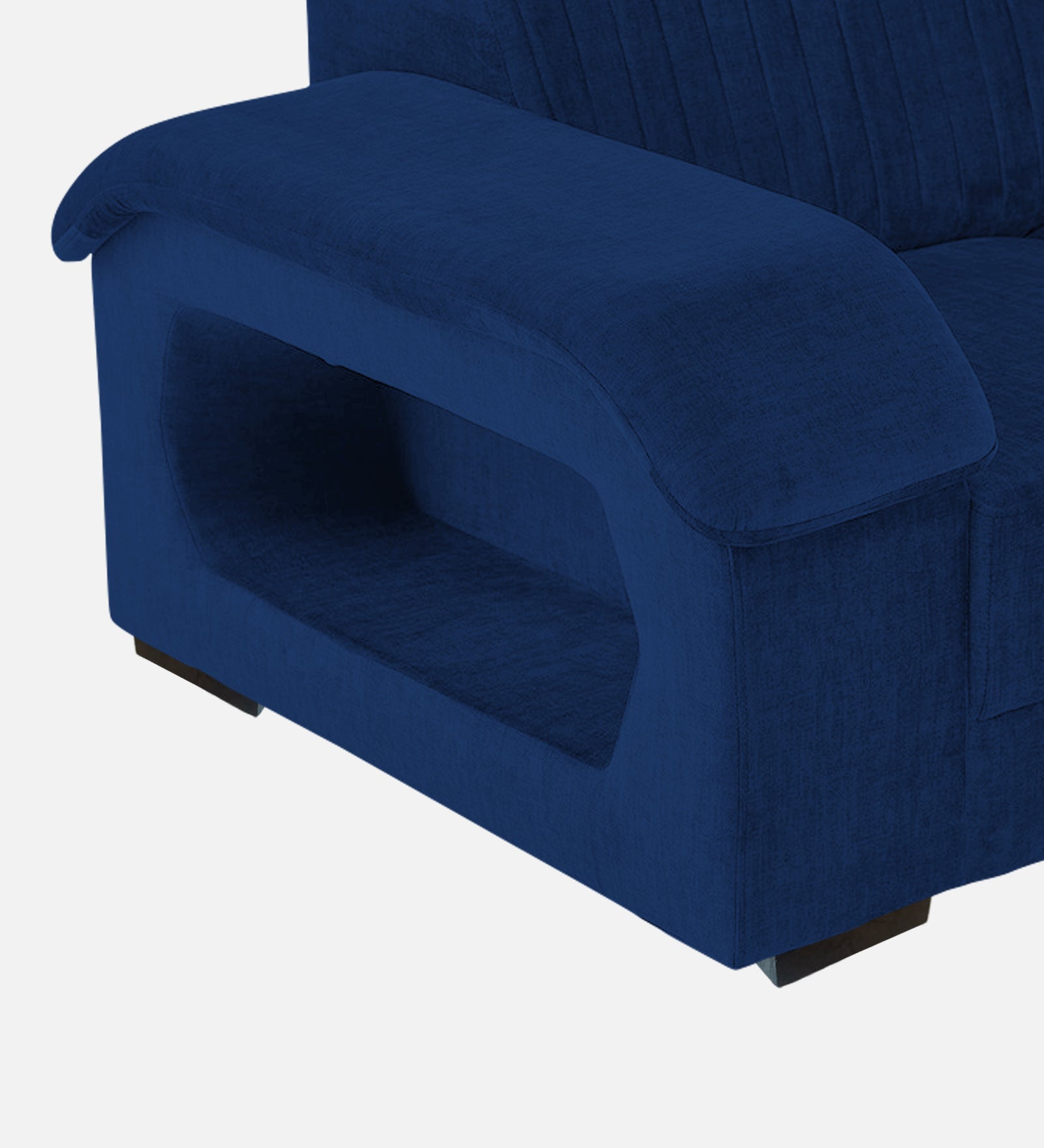 Draco Fabric 1 Seater Sofa In Royal Blue Colour