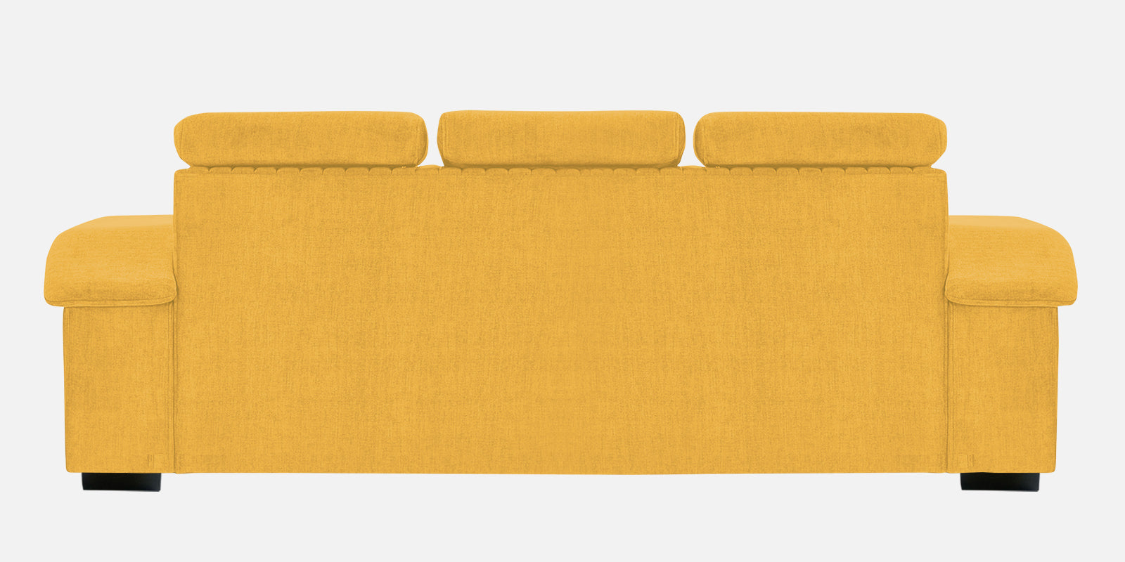Draco Fabric 3 Seater Sofa In Bold Yellow Colour - Febonic Living