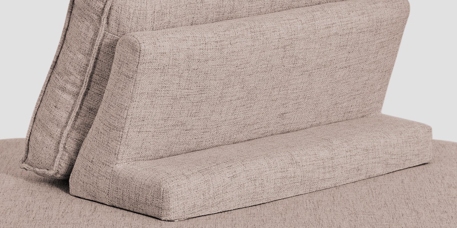 Hiver Fabric Day Bed Sofa In Kadhi Beige Colour With Back Rest - Febonic Living