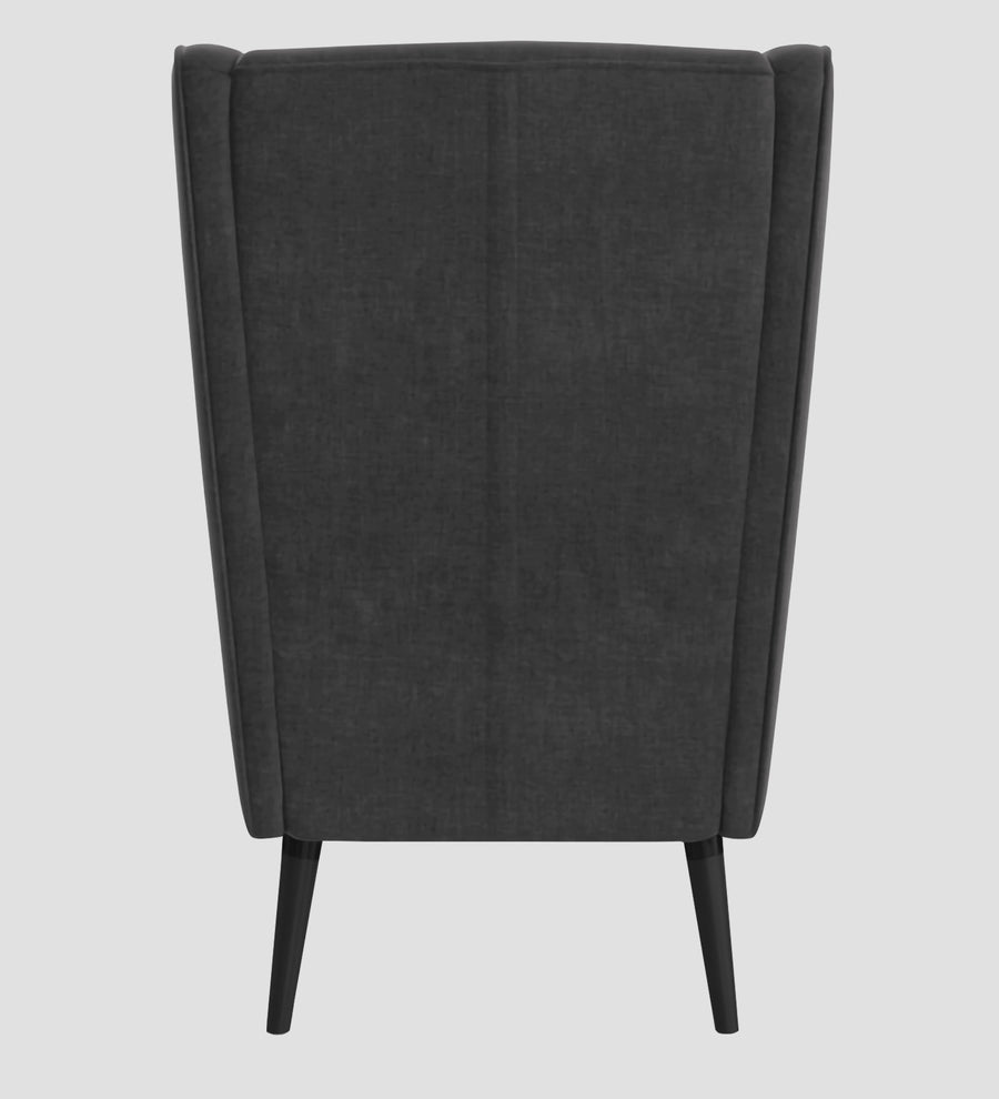 Niya Velvet Wing Chair In Davy Grey Colour - Febonic Living