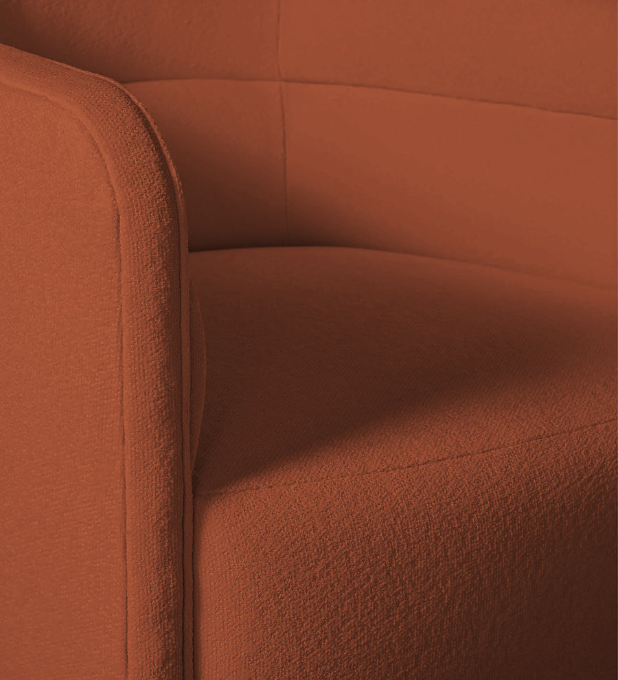 Ria Fabric Swivel Chair In Royal Orange Colour - Febonic Living