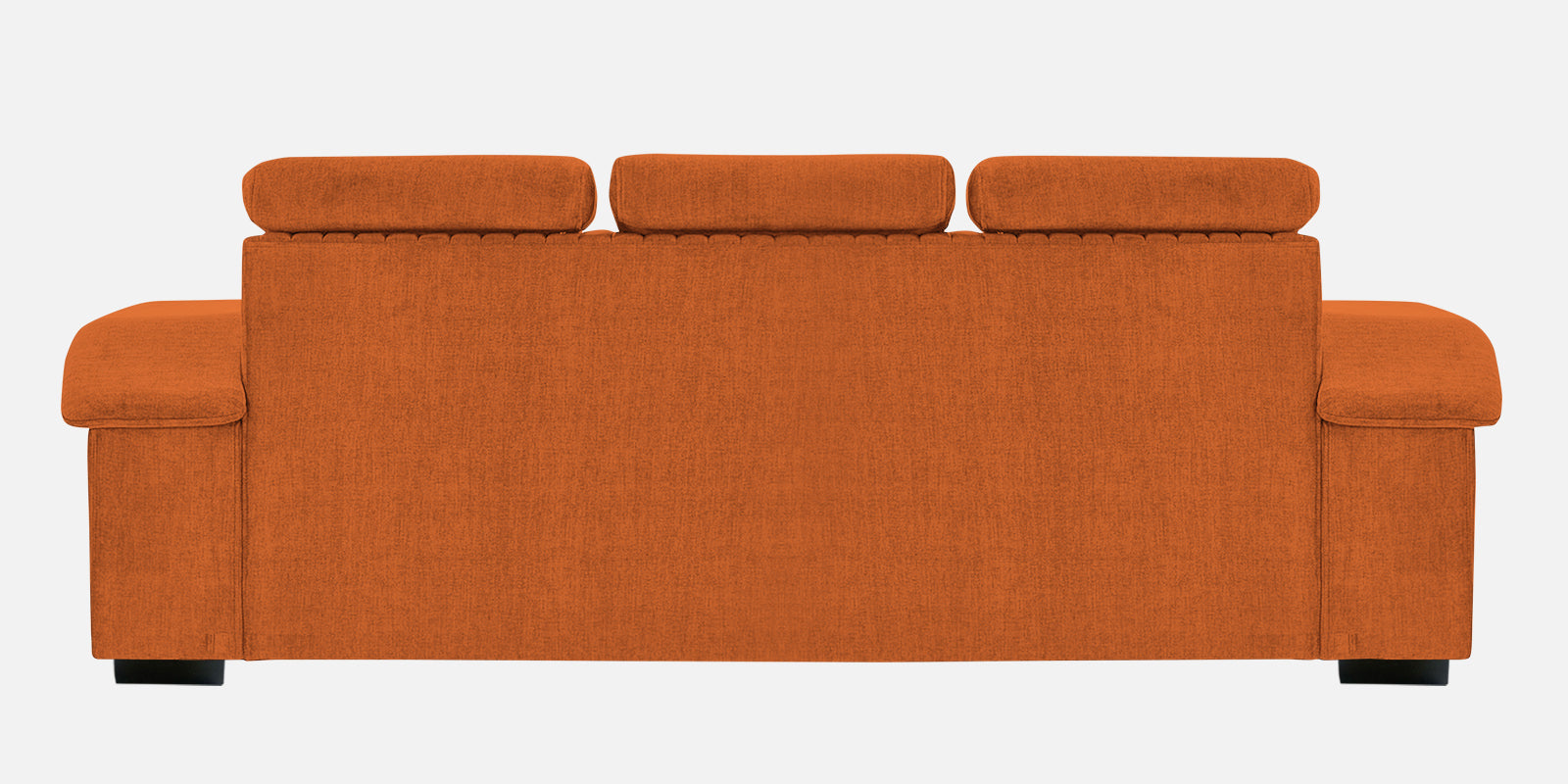 Draco Fabric 3 Seater Sofa In Vivid Orange Colour