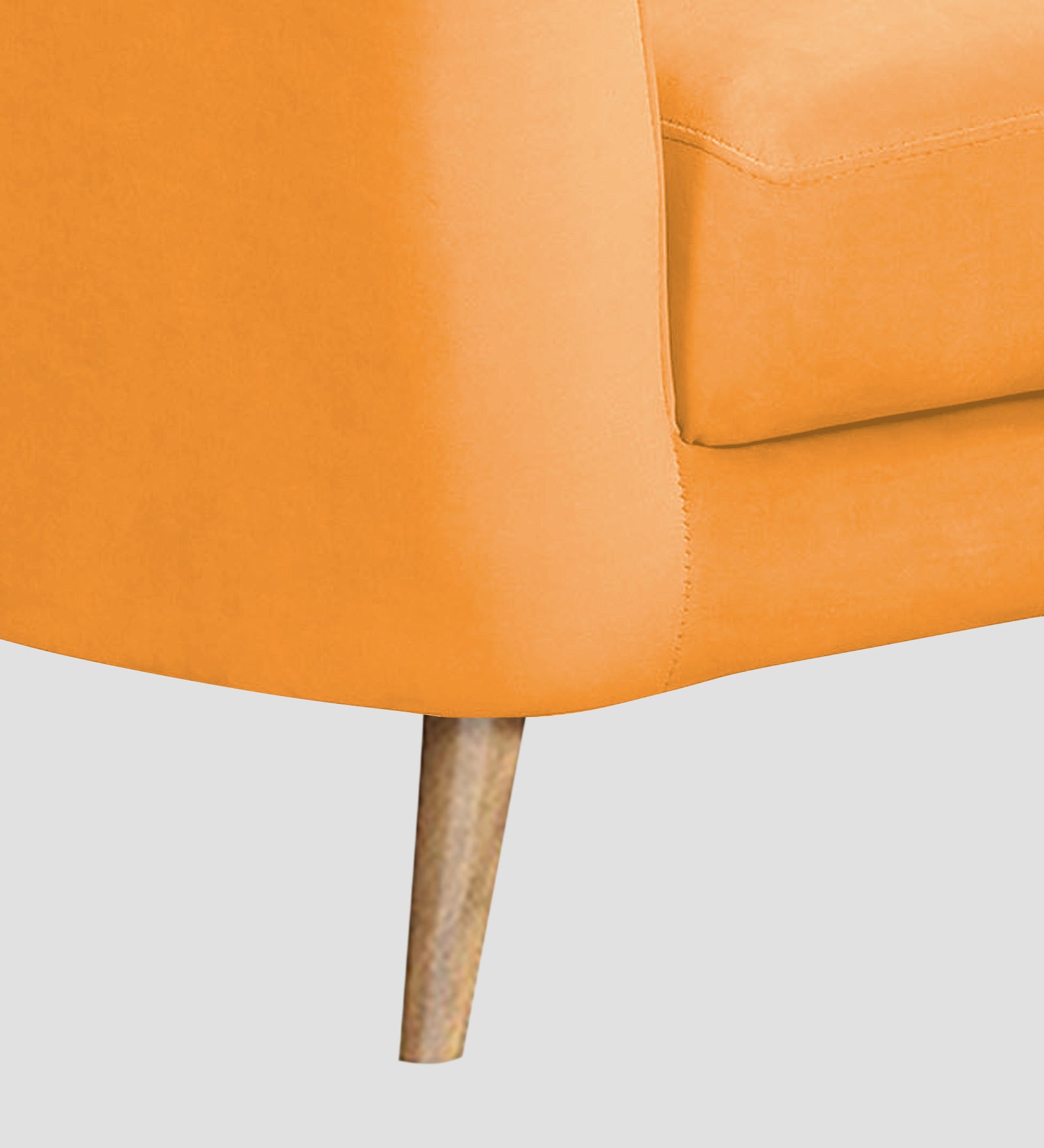 Nancy Velvet 1 Seater Sofa in Tangerine orange Colour