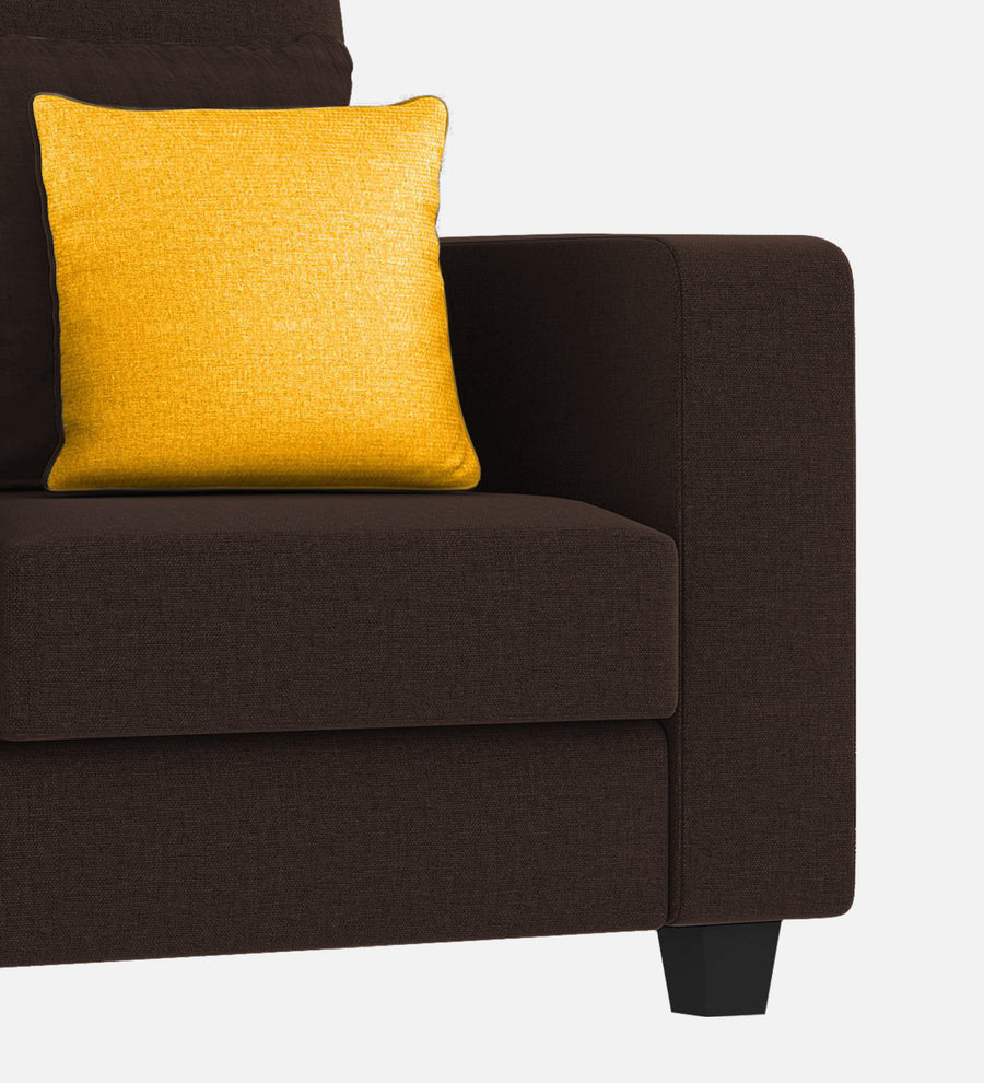 Nabi Fabric 1 Seater Sofa In Coffee Brown Colour - Febonic Living