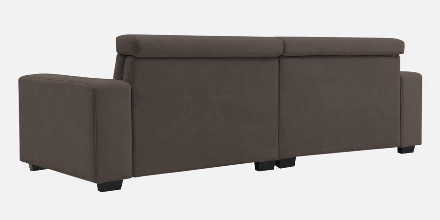 Hiro Fabric 3 Seater Sofa In Lito Brown Colour - Febonic Living