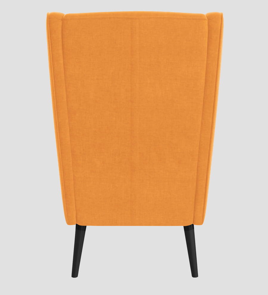 Niya Velvet Wing Chair In Tangerine Orange Colour - Febonic Living