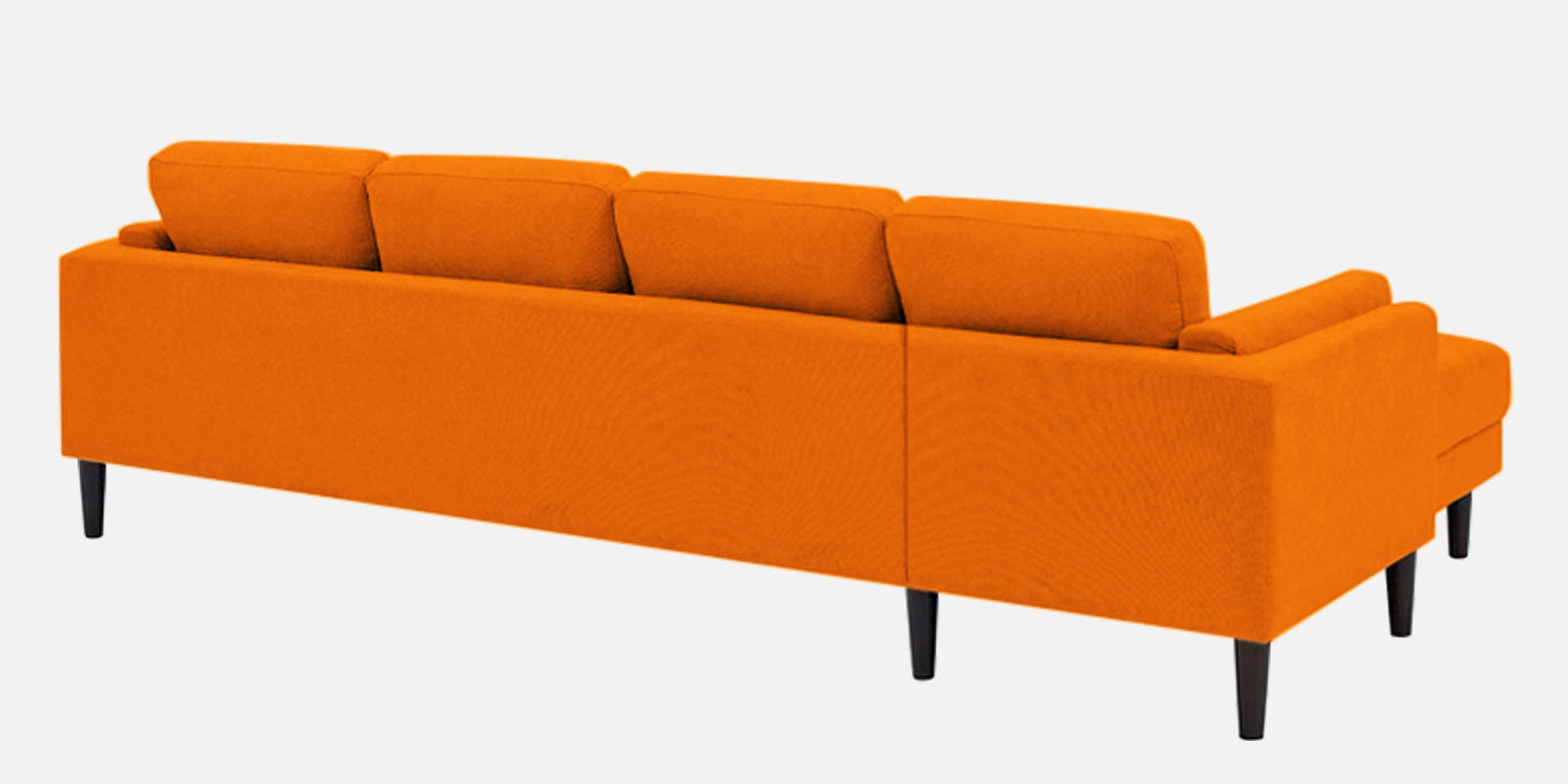 Creata Fabric RHS Sectional Sofa (3+Lounger) in Vivid Orange Colour by Febonic