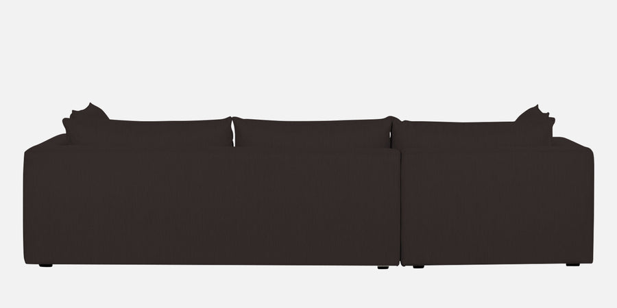 Ziggy Fabric Lhs Sectional Sofa 3 Lounger In Pebble Brown Colour - Febonic Living
