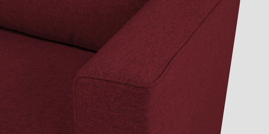 Kenia Fabric 3 Seater Foldable Sofa Cum Bed In Blood Maroon Colour - Febonic Living