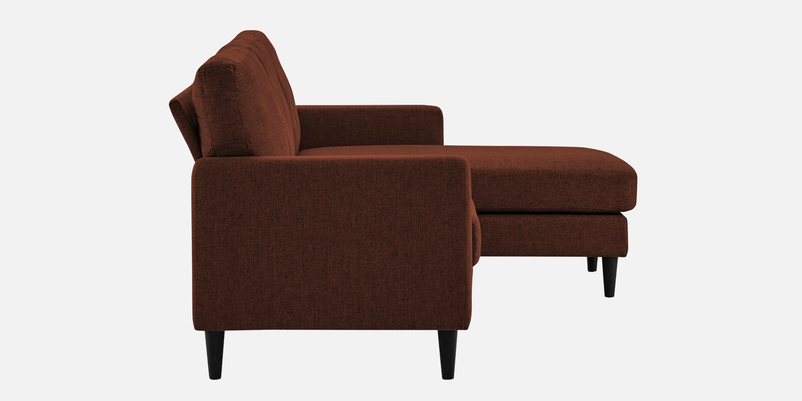 Romie Fabric LHS Sectional Sofa (2+Lounger) in Coffee Brown Colour