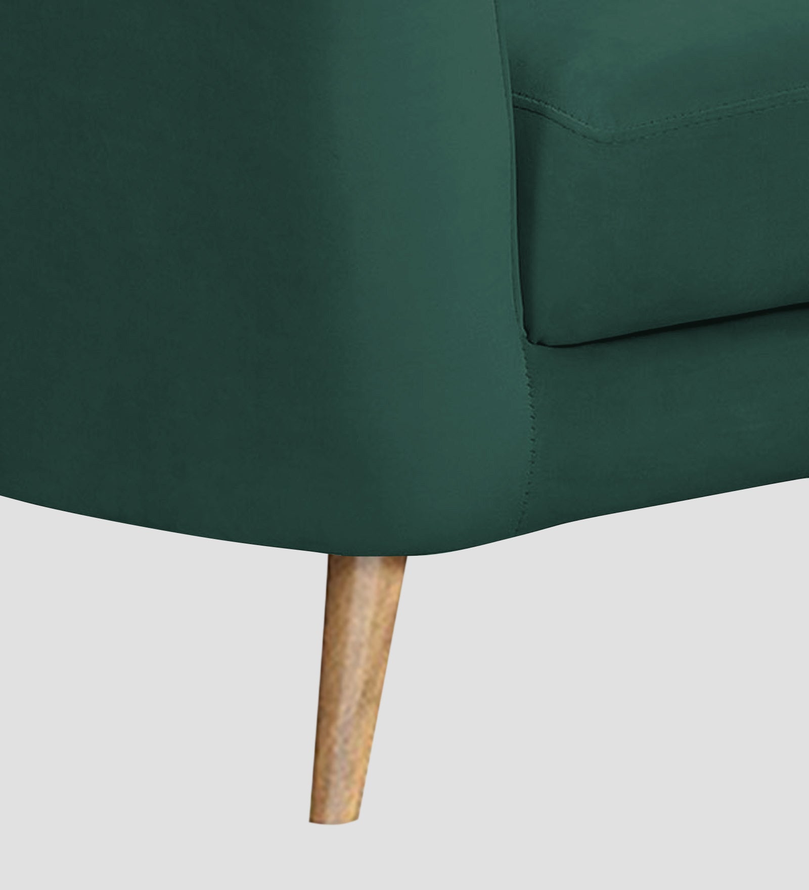 Nancy Velvet 1 Seater Sofa in Amazon Green Colour