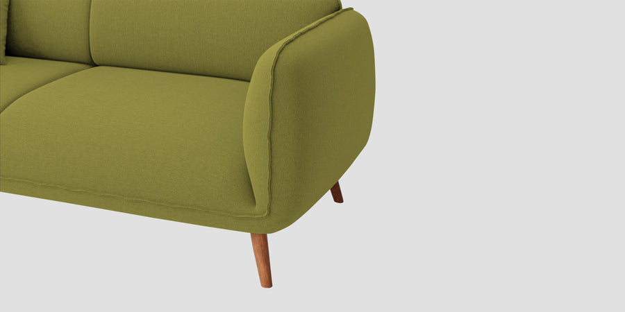Zia Fabric 3 Seater Sofa In Kelly Green Colour - Febonic Living