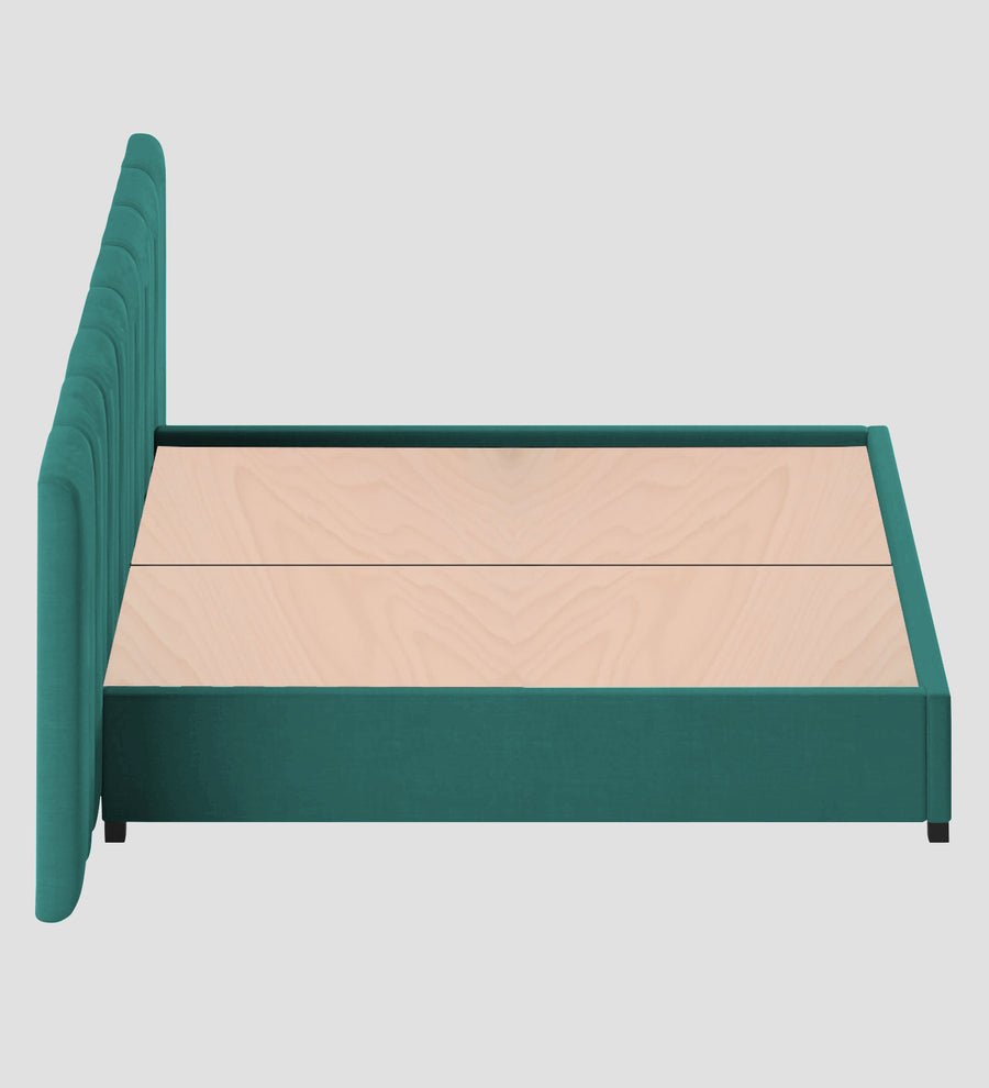 Nora Fabric Upholstered King Size Bed In Sea Green Colour With Box Storage - Febonic Living