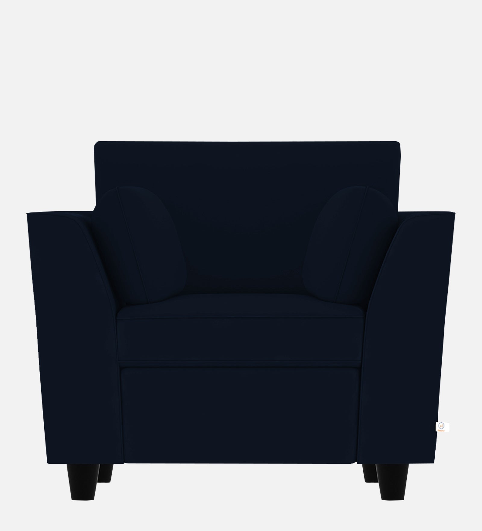 Bristo Velvet 1 Seater Sofa in Dark Blue Colour