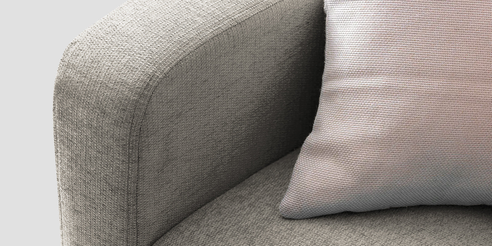 Noha Fabric 3 Seater Sofa In Ash Grey Colour