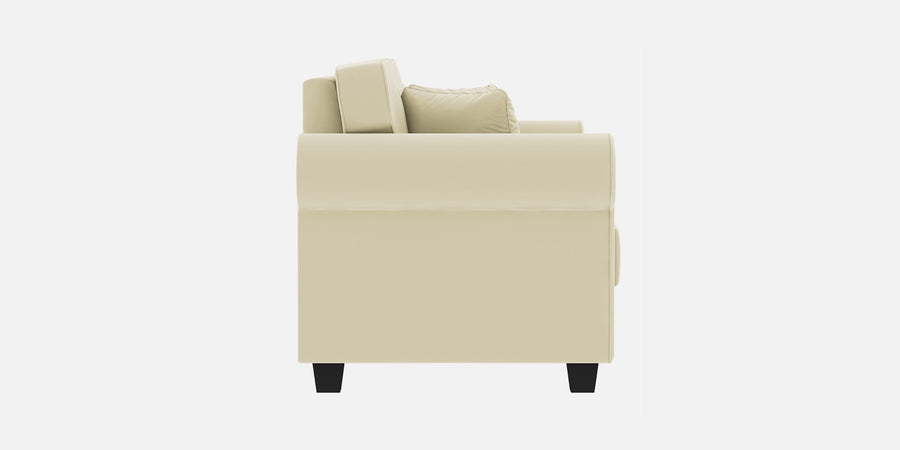 Numonk Velvet 3 Seater Sofa In Warm White Colour - Febonic Living