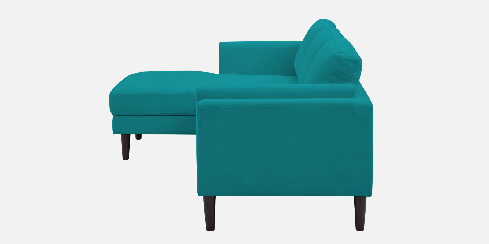 Creata Fabric RHS Sectional Sofa (2+Lounger) in Sea Green Colour by Febonic