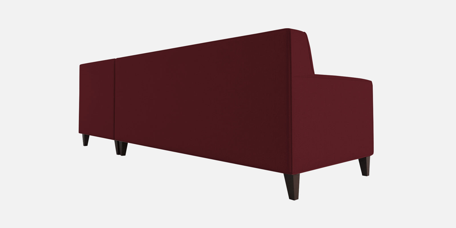 Miller Fabric LHS Sectional Sofa (3+Lounger) in Blood Maroon Colour