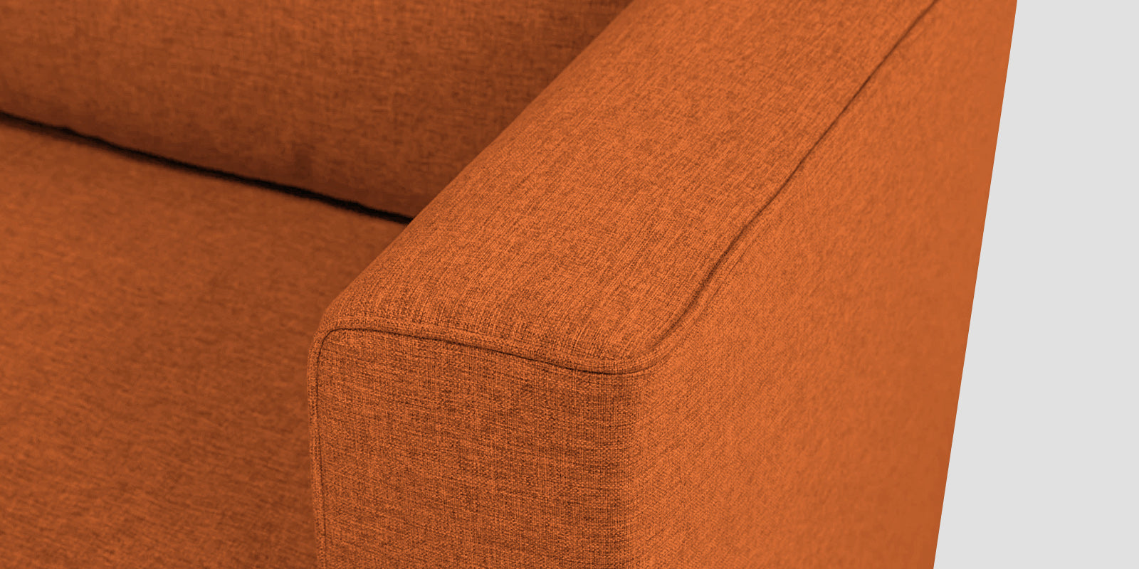 Kenia Fabric 2 Seater Foldable Sofa Cum Bed In Vivid Orange Colour - Febonic Living