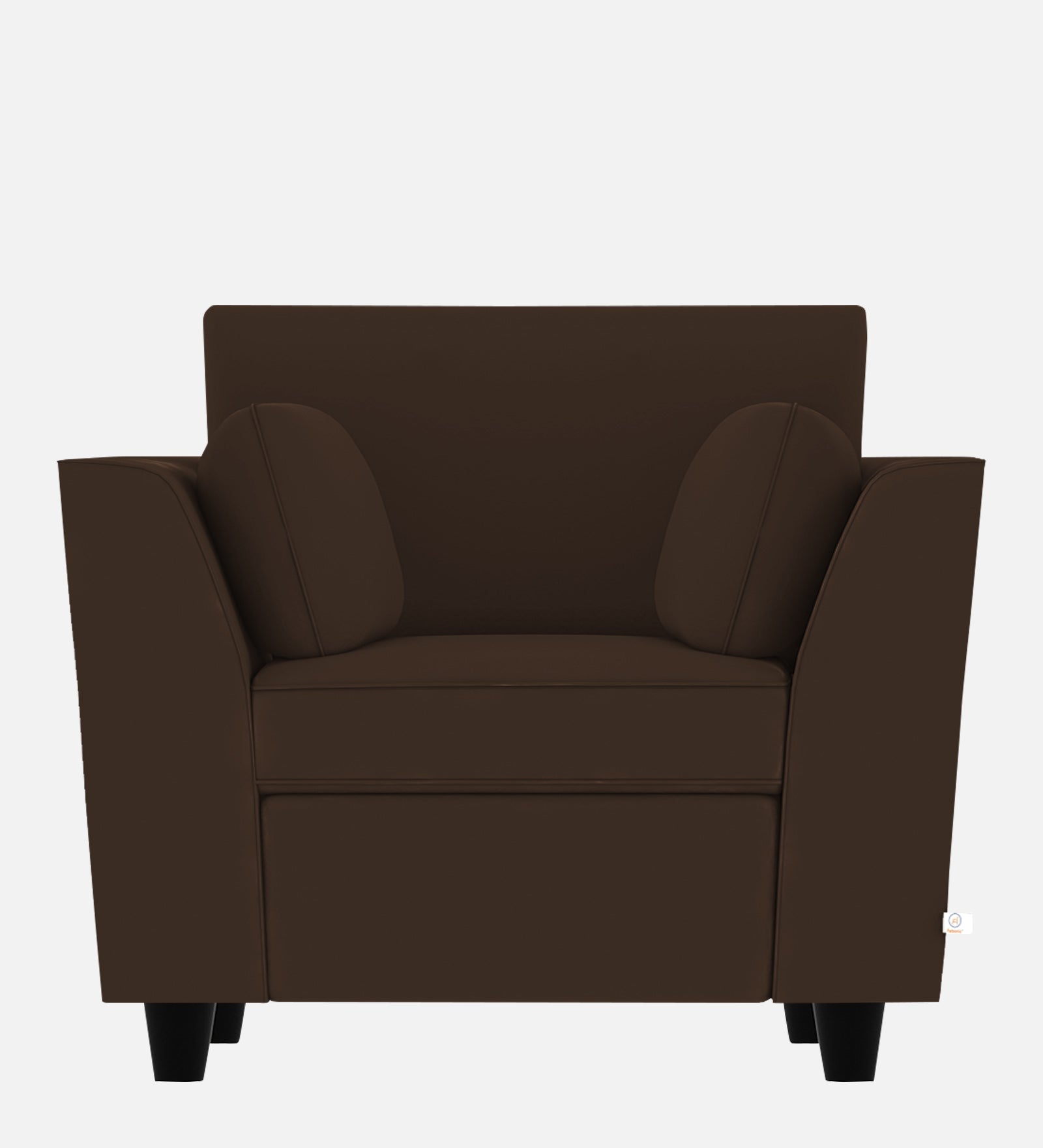 Bristo Velvet 1 Seater Sofa in Cholocate Brown Colour