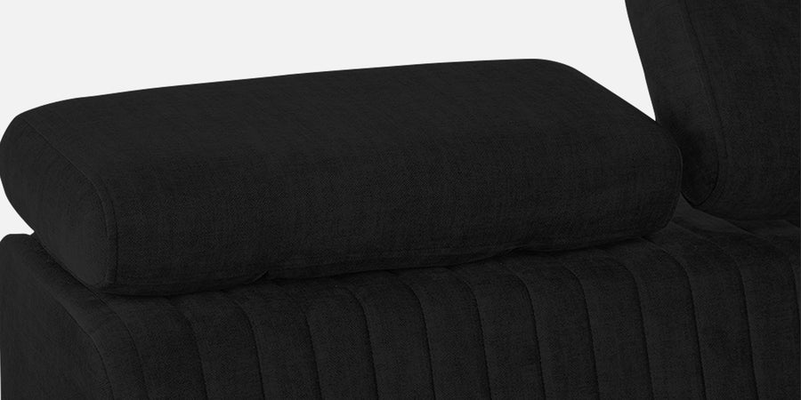 Draco Fabric 6 Seater Corner Sofa In Zed Black Colour - Febonic Living