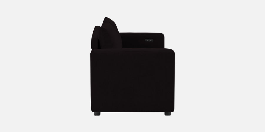 Roman Fabric 3 Seater Foldable Sofa Cum Bed In Cara Brown Colour With Usb Port - Febonic Living