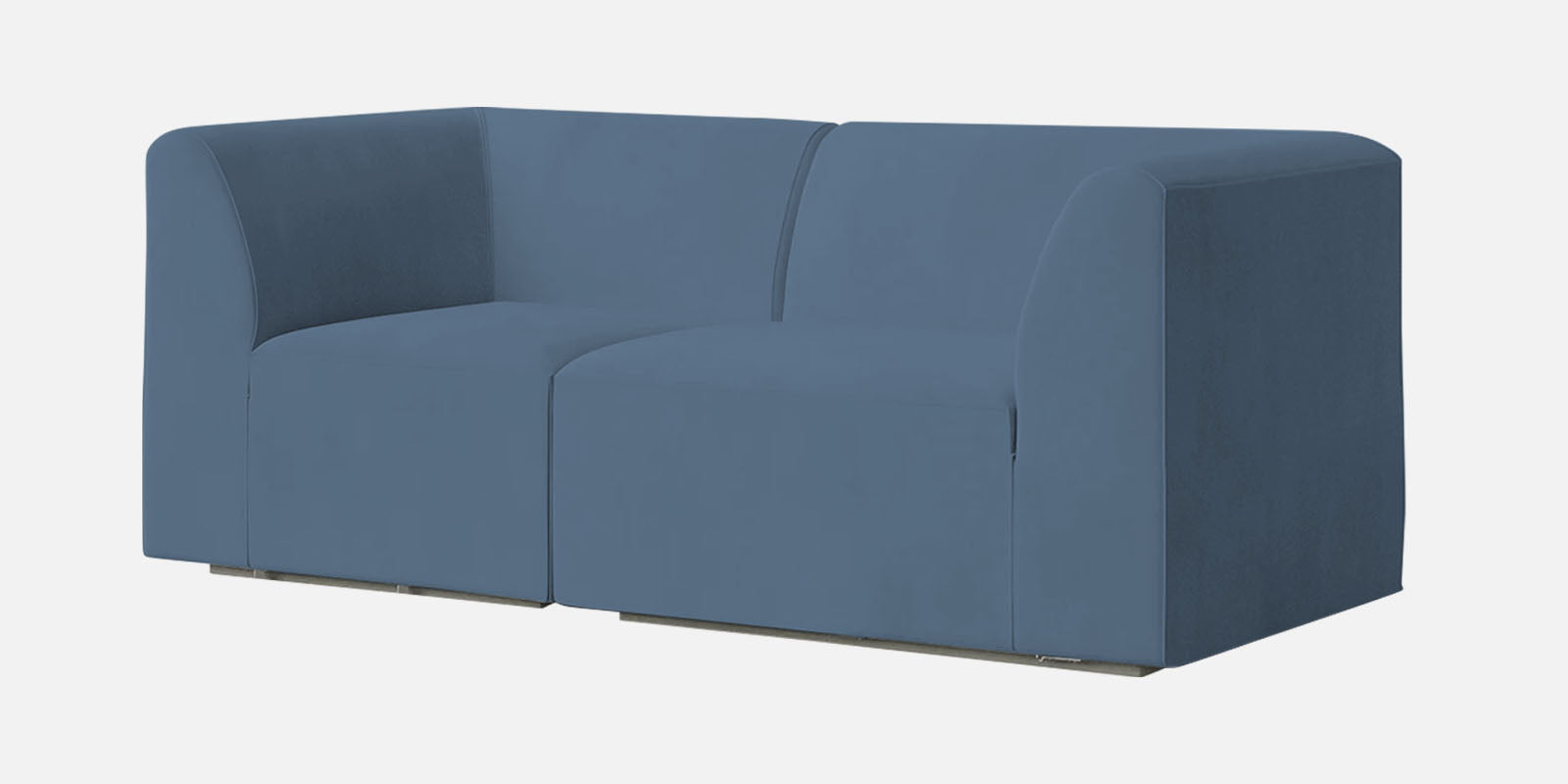 Bufa Velvet 2 Seater Sofa in Oxford Blue Colour With Storage