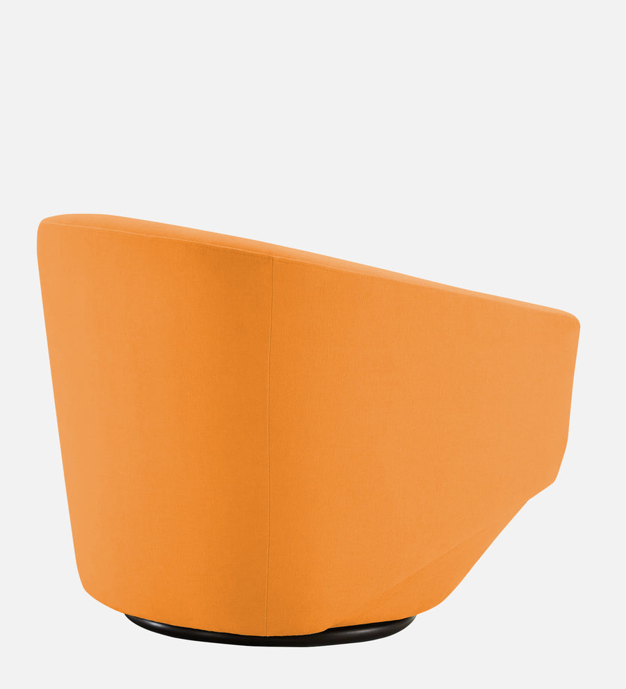 Haddie Velvet Swivel Chair In Tangerine Orange Colour - Febonic Living