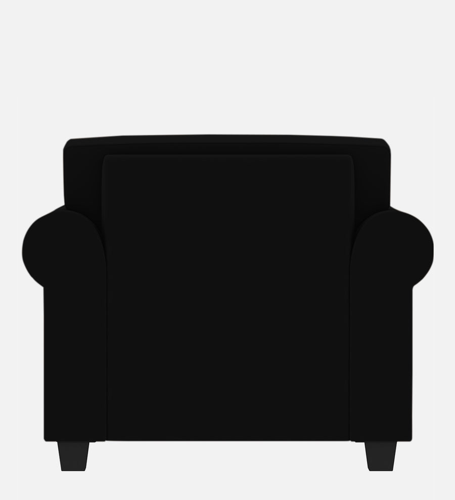 Numonk Velvet 1 Seater Sofa In Adam Black Colour - Febonic Living
