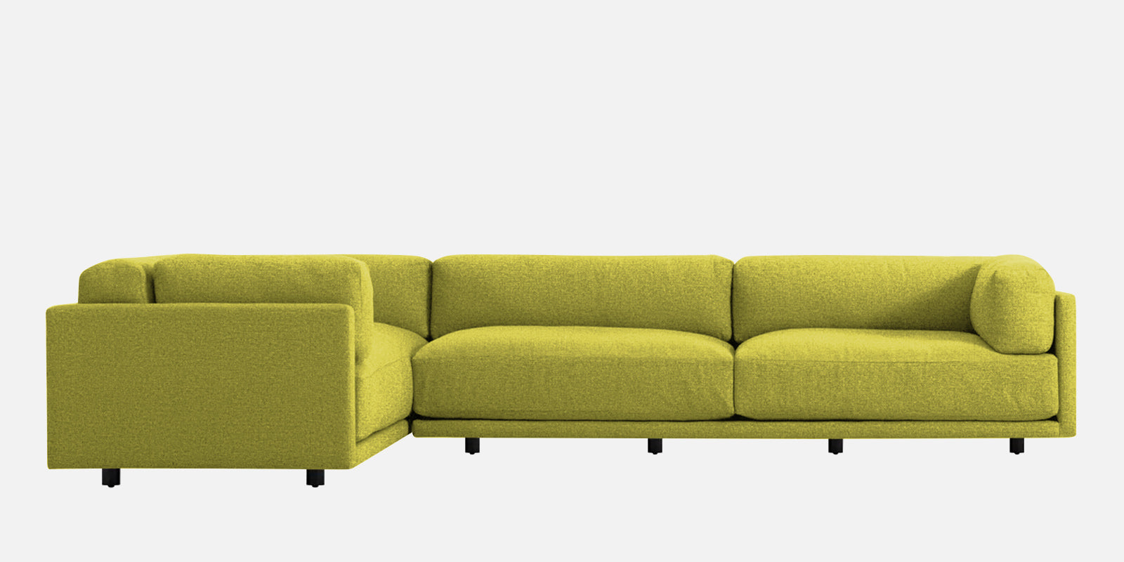 Nixon Fabric 6 Seater RHS Sectional Sofa In Parrot Green Colour
