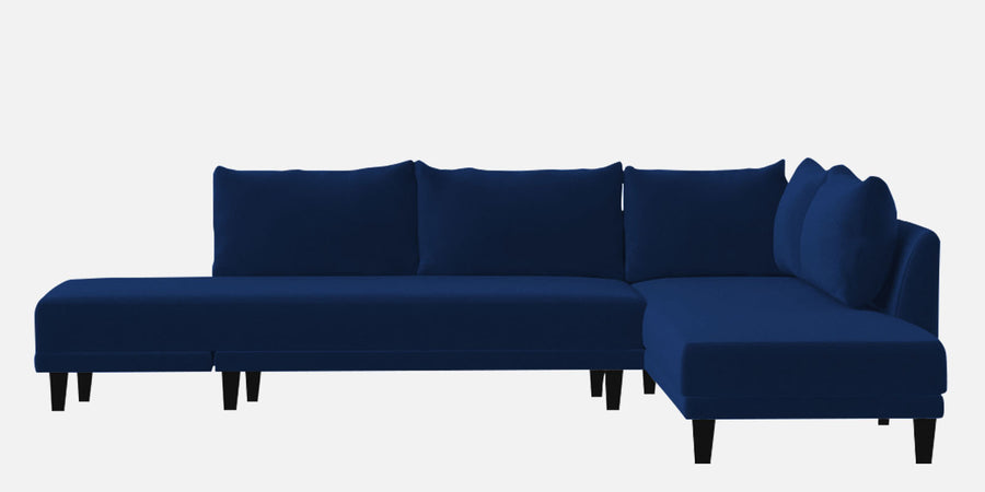 Ira Fabric Lhs 6 Seater Convertible Sofa Cum Bed In Royal Blue Colour - Febonic Living