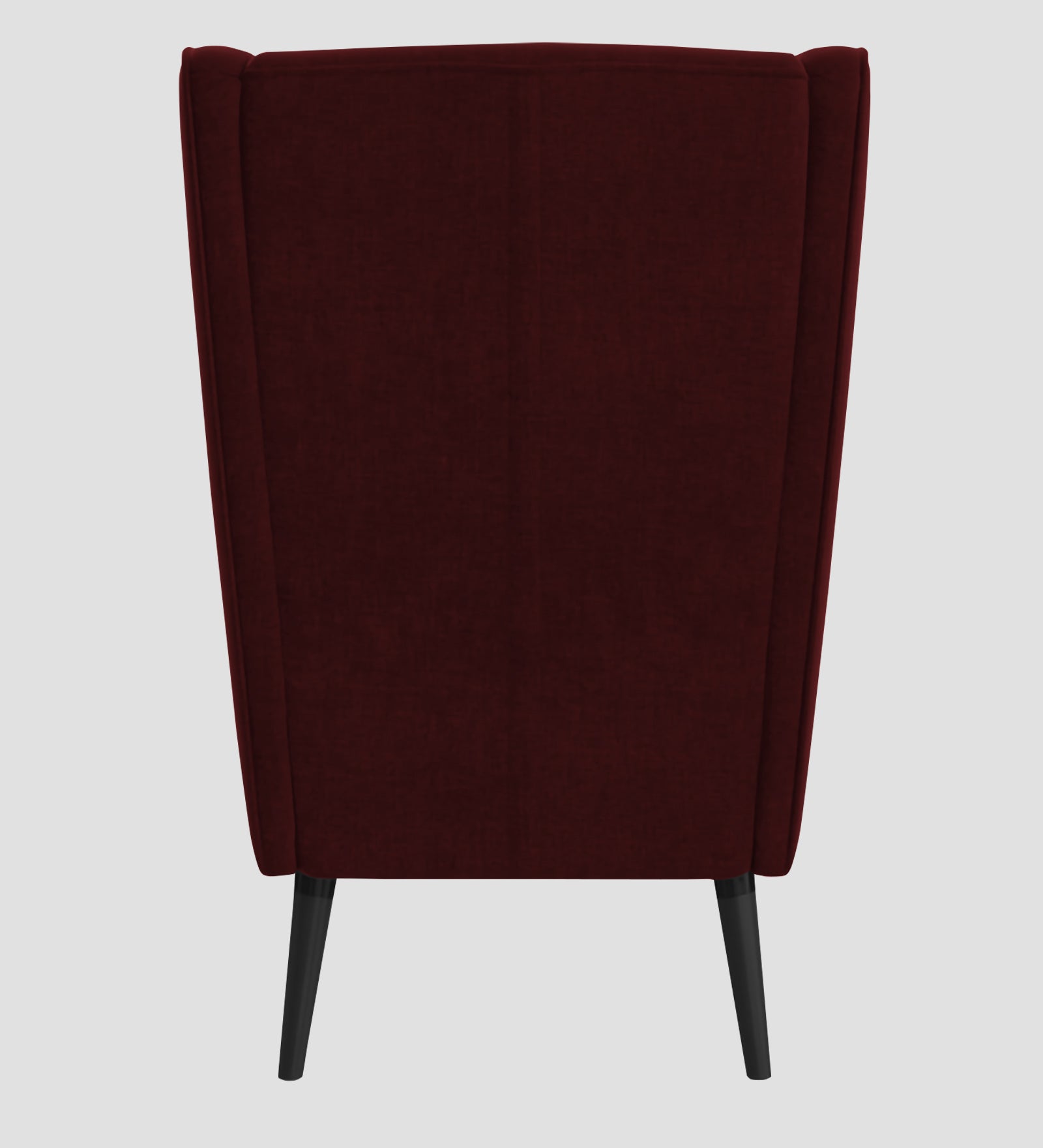 Niya Velvet 1 Seater Wing Chair in Blood Maroon Colour