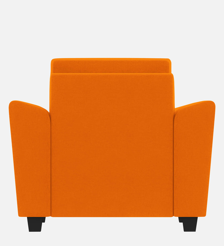Daku Fabric 1 Seater Sofa In Vivid Orange Colour - Febonic Living