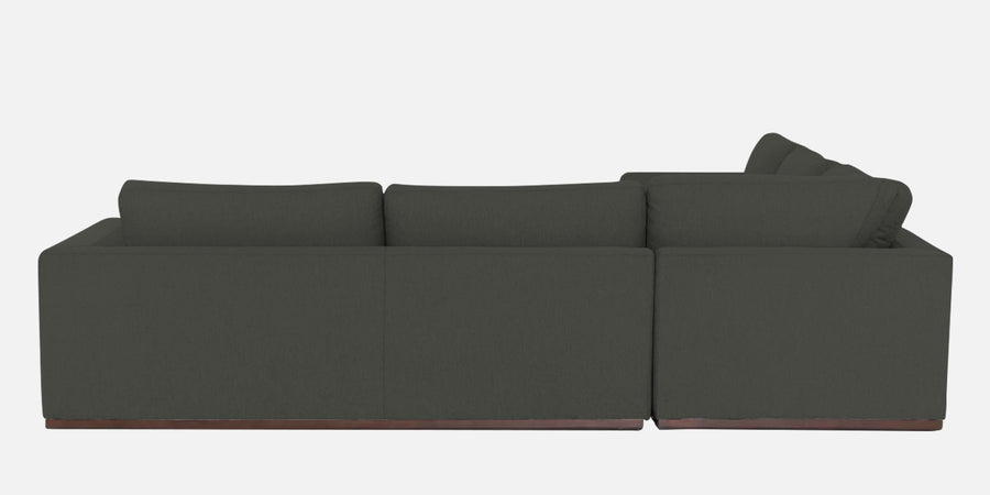 Freedom Velvet 6 Seater Rhs Corner Sofa In Hory Grey Colour With Ottoman - Febonic Living