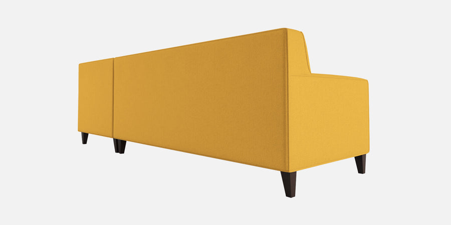 Miller Fabric Lhs Sectional Sofa 3 Lounger In Bold Yellow Colour - Febonic Living