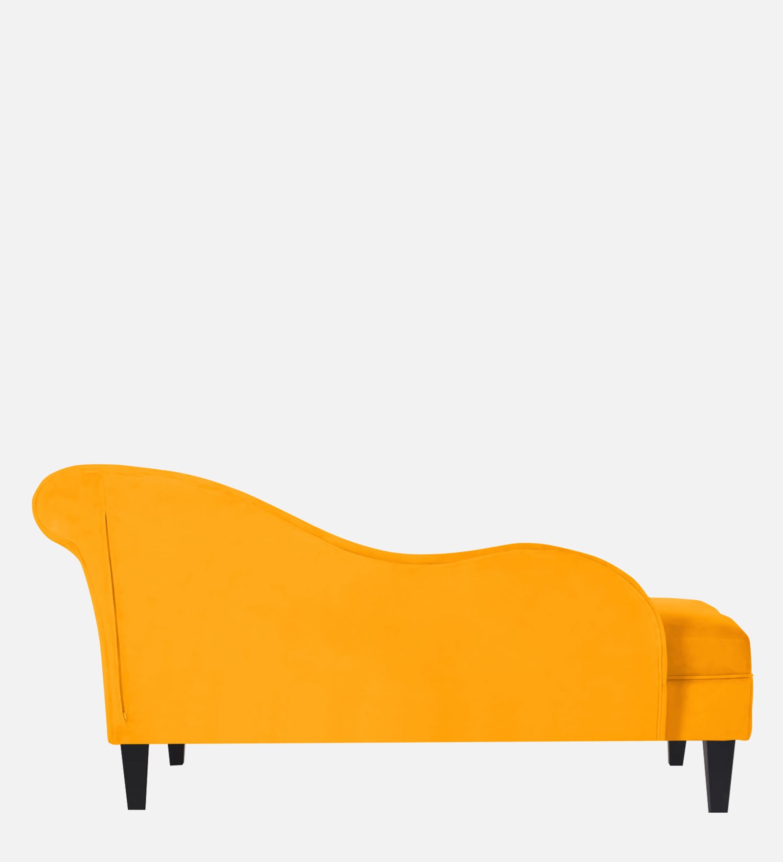 Rana Velvet RHS Chaise Lounger In Saffron yellow Colour