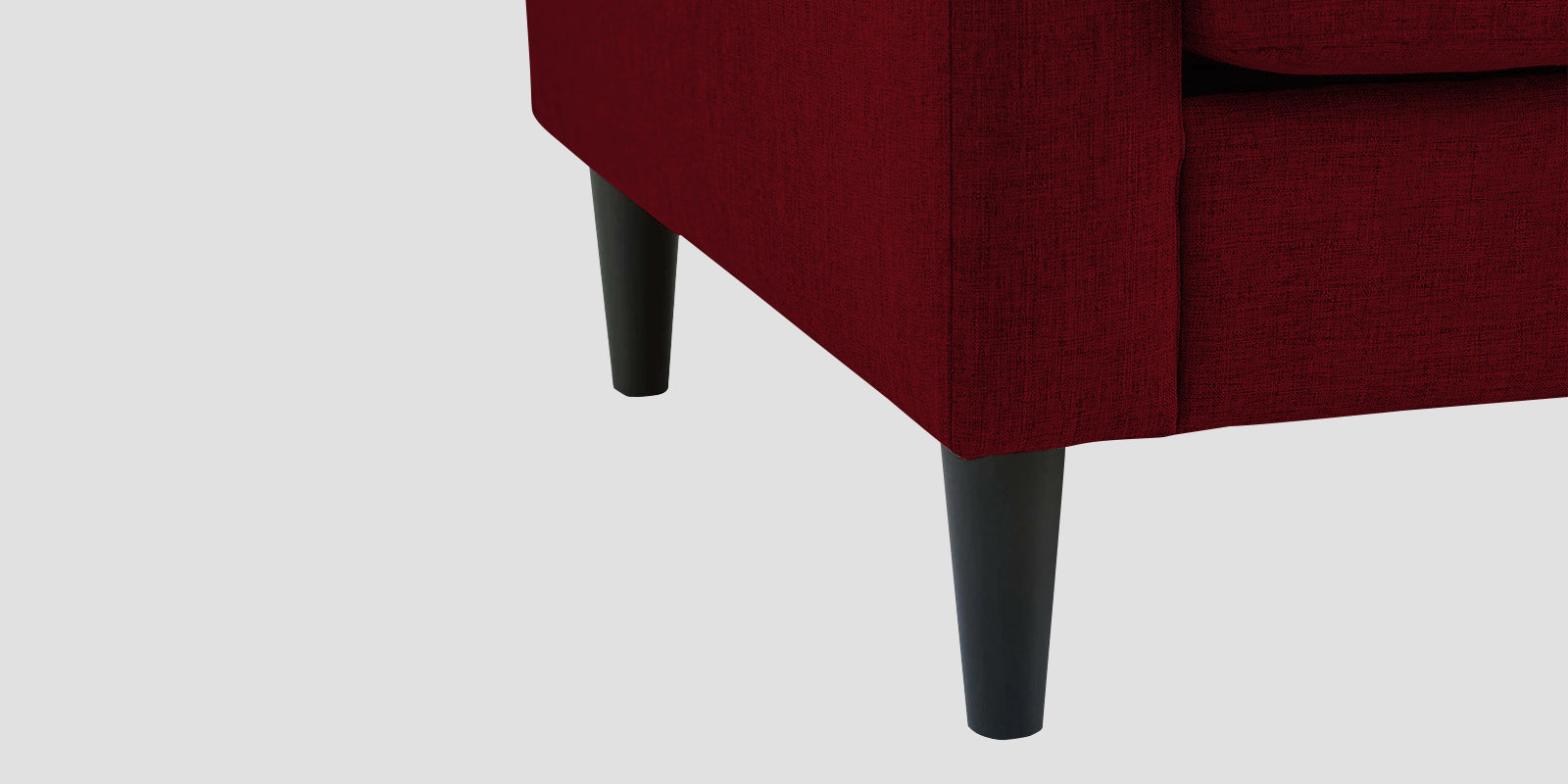 Romie Fabric RHS Sectional Sofa (2+Lounger) In Ruby Red Colour - Febonic Living