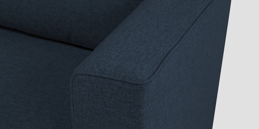 Kenia Fabric 2 Seater Foldable Sofa Cum Bed In Denim Blue Colour - Febonic Living