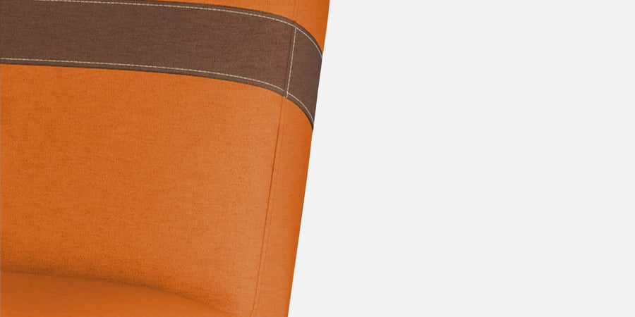 Vedan Fabric 3 Seater Convertible Sofa Cum Bed In Dark Orange Colour - Febonic Living