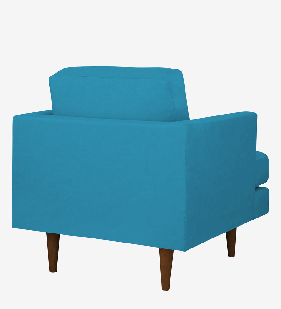 Motra Velvet 1 Seater Sofa In Aqua Blue Colour - Febonic Living