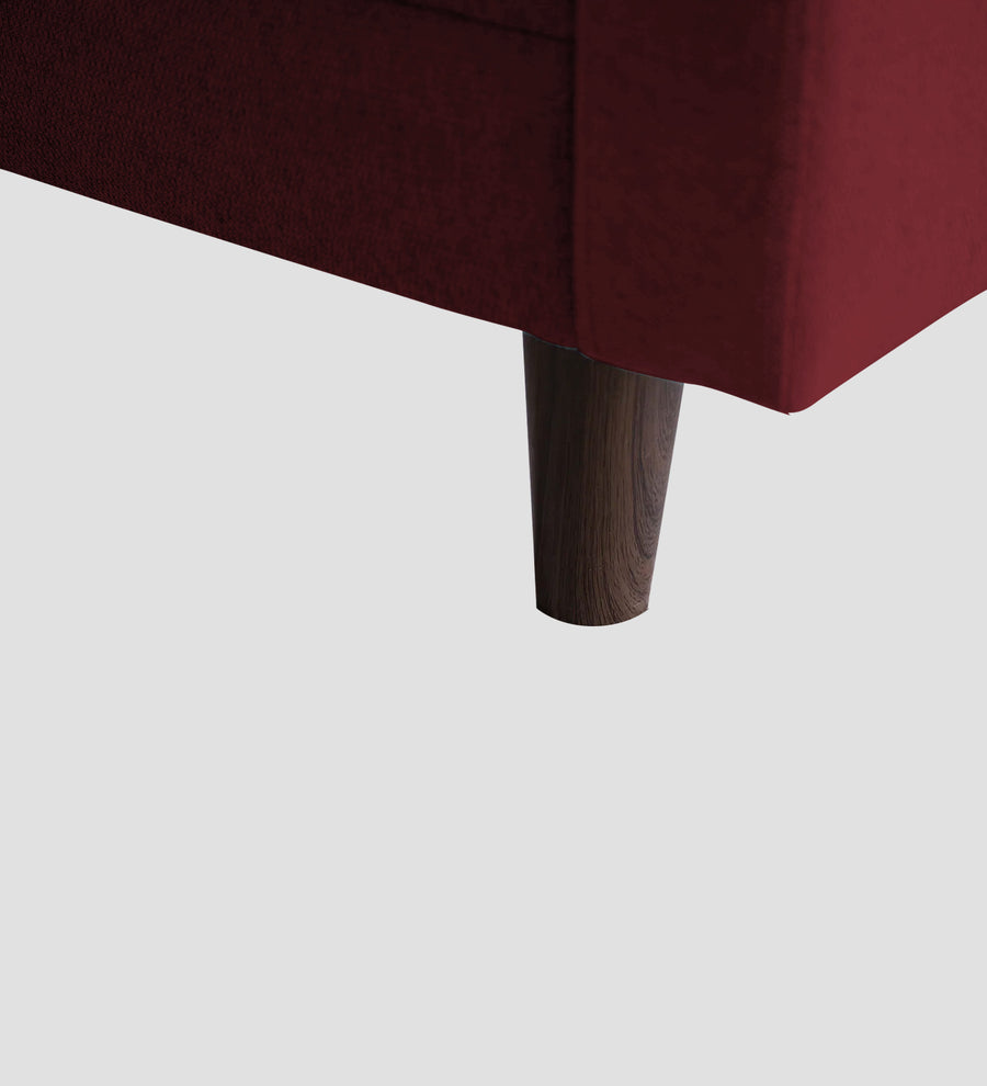 Noha Fabric 1 Seater Sofa In Blood Maroon Colour - Febonic Living