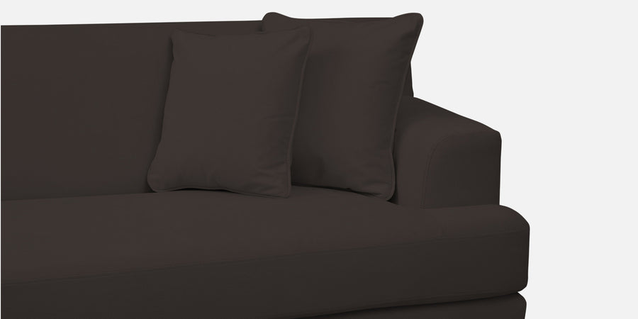 Woody Fabric Lhs Sectional Sofa 3 Lounger In Coal Brown Colour - Febonic Living