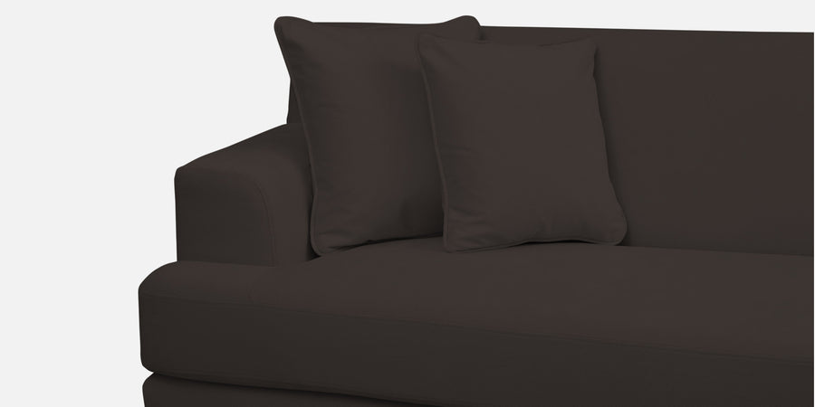 Woody Fabric 2 Seater Sofa In Coal Brown Colour - Febonic Living