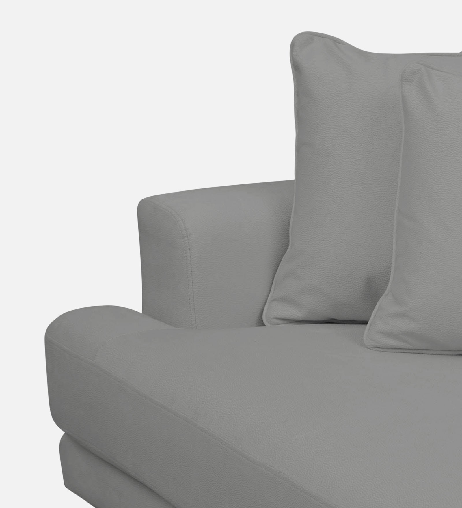 Woody Fabric 1 Seater Sofa in Concrete Grey Colour