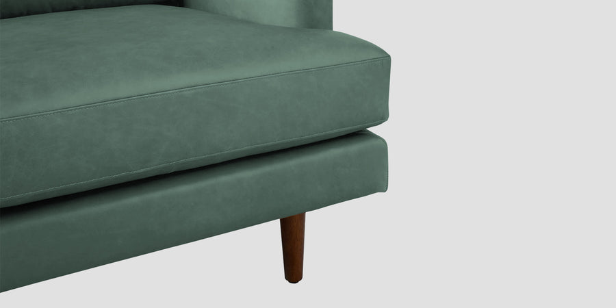 Sterio Leatherette 3 Seater Sofa In Mint Green Colour - Febonic Living