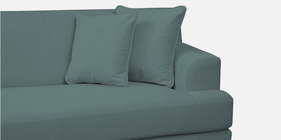 Woody Fabric Lhs Sectional Sofa 3 Lounger In Pista Green Colour - Febonic Living