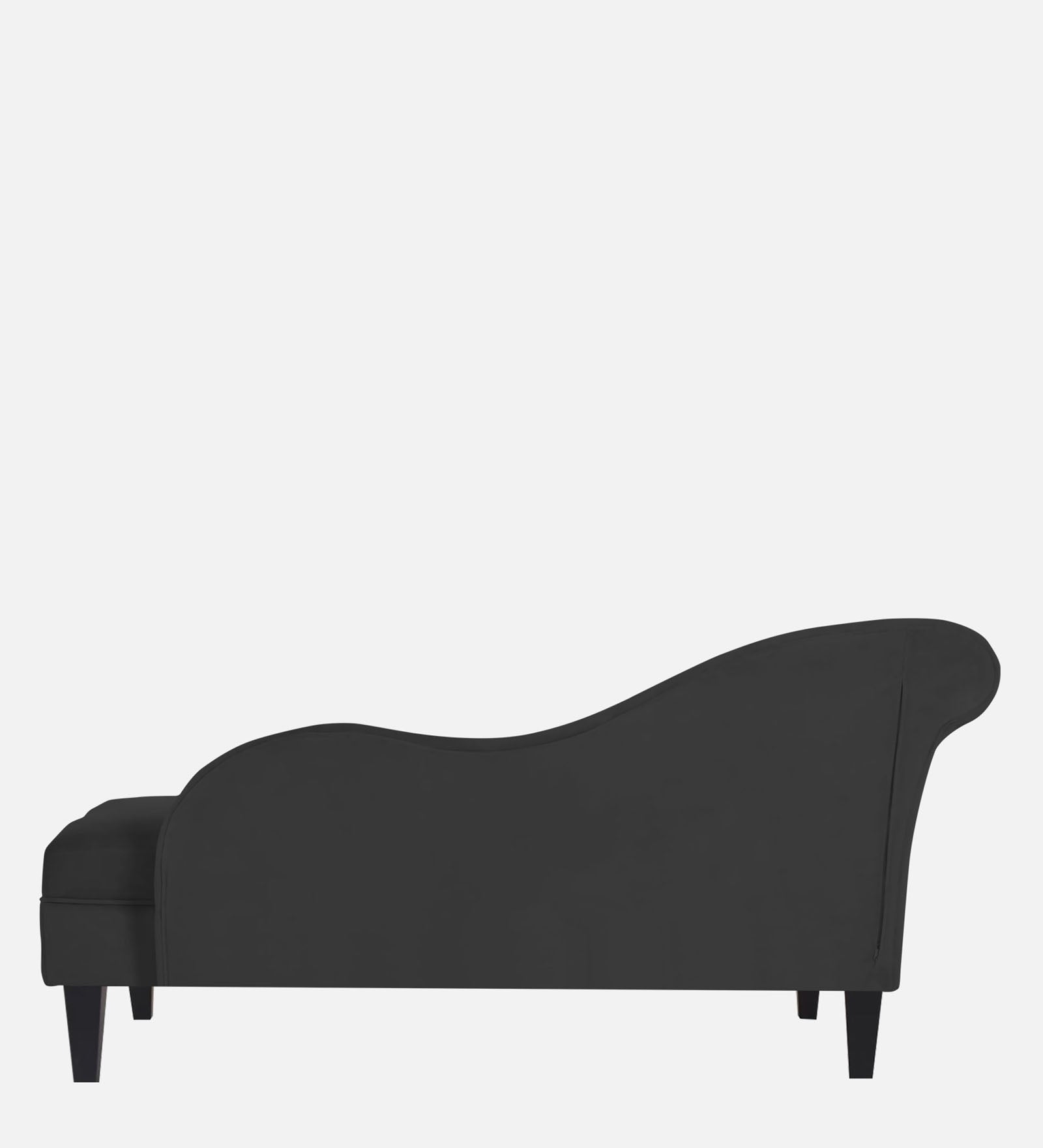 Rana Velvet LHS Chaise Lounger In Hory Grey Colour