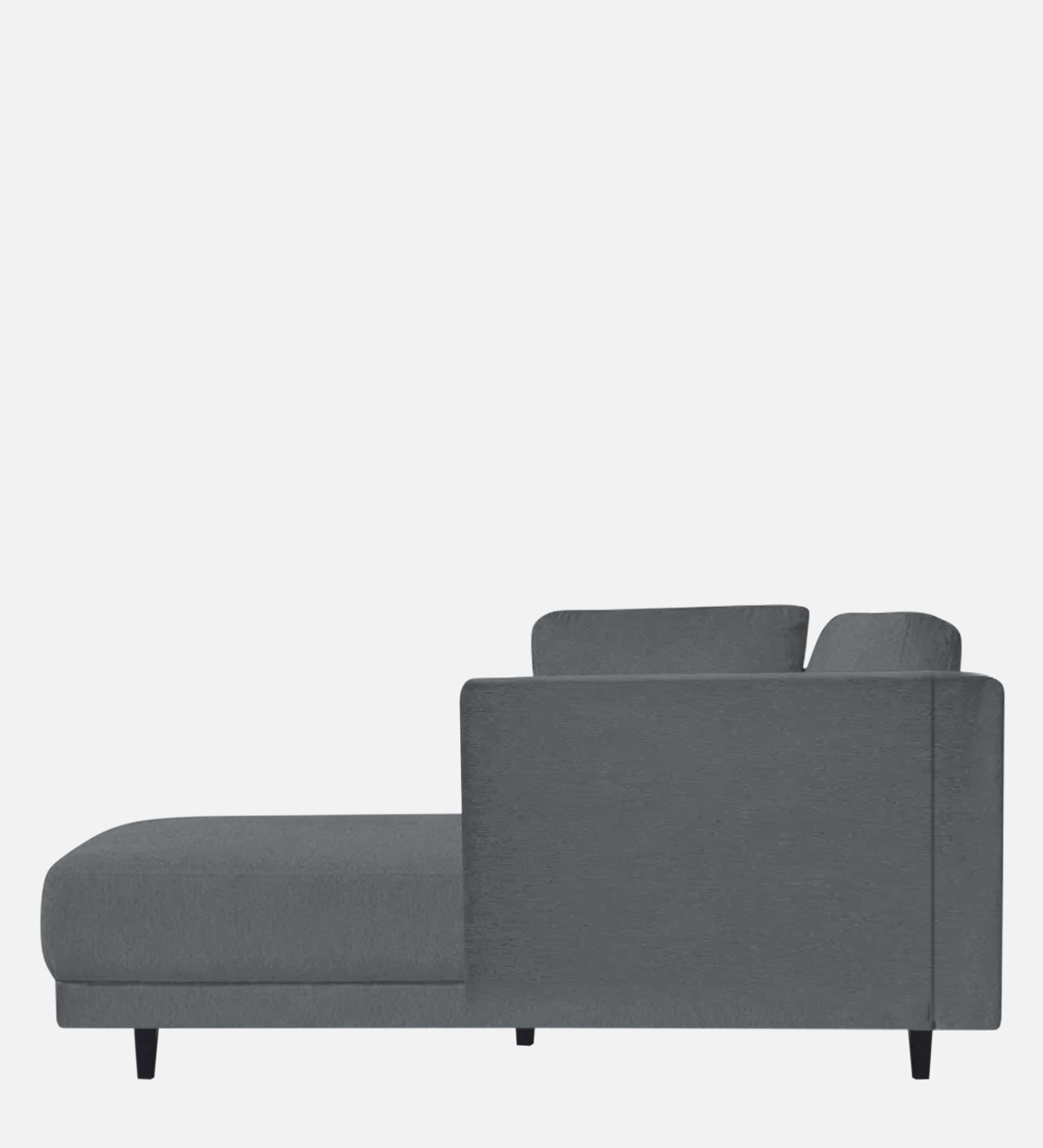 Jonze Velvet RHS Chaise Lounger in Pubble Grey Colour