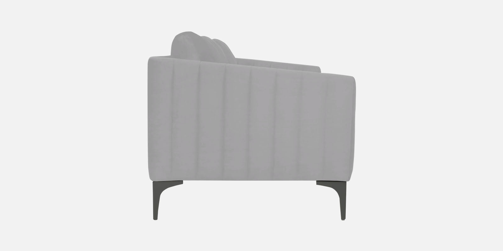 Haru Velvet 2 Seater Sofa in Light Grey Colour