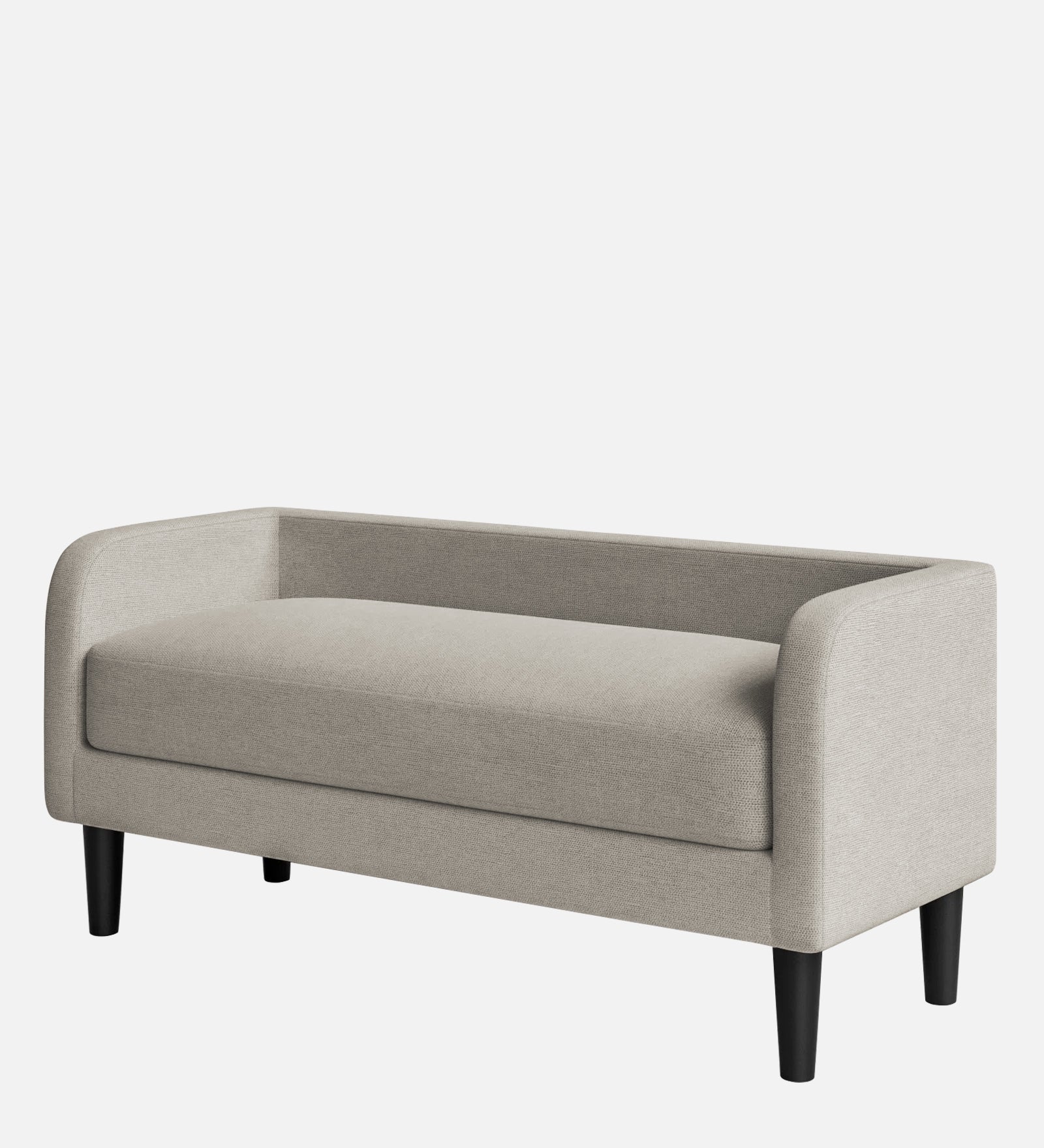 Maya Fabric Bench In Lit Grey Colour